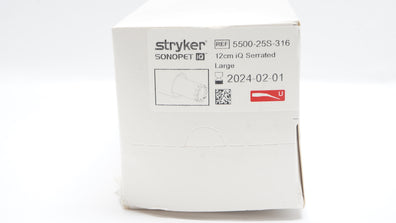 Stryker 5500-25S-316 Sonopet iQ Serrated Large Tip Aspirator 12cm (x) - Box of 4